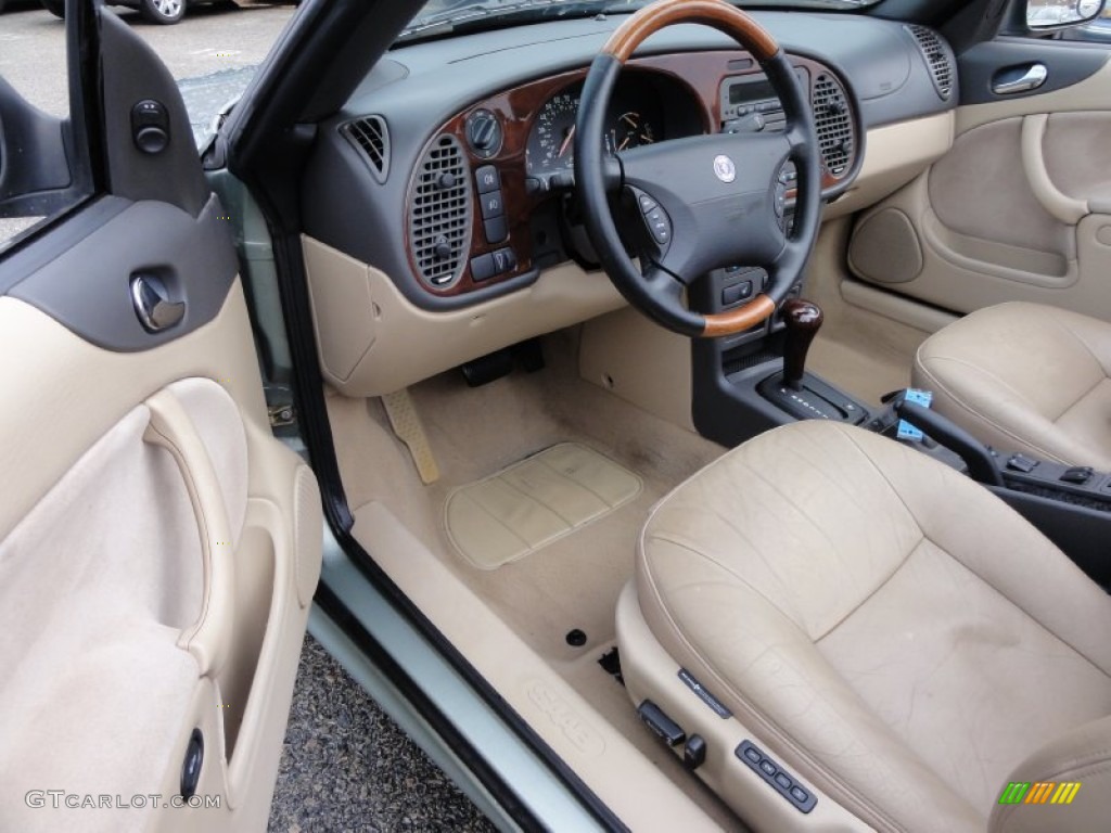 2000 9-3 SE Convertible - Sun Green Metallic / Warm Beige photo #14
