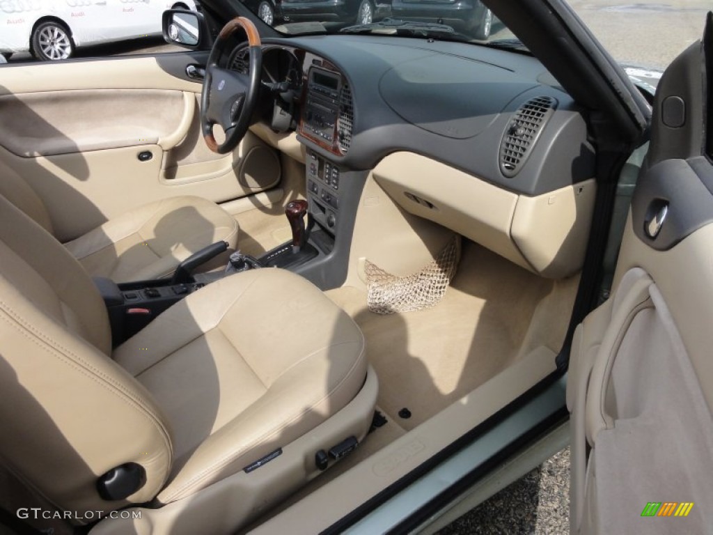2000 9-3 SE Convertible - Sun Green Metallic / Warm Beige photo #18