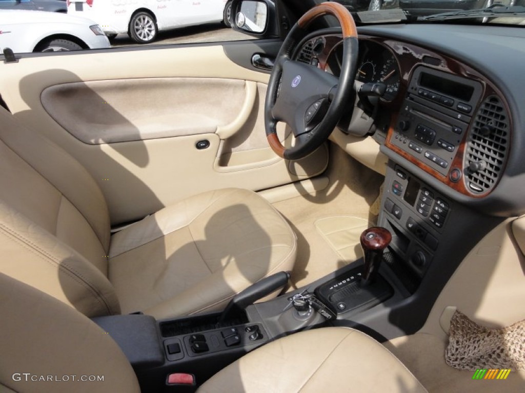 2000 9-3 SE Convertible - Sun Green Metallic / Warm Beige photo #19