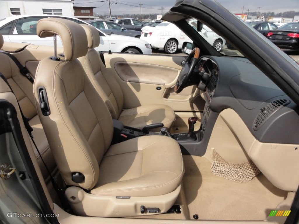 2000 9-3 SE Convertible - Sun Green Metallic / Warm Beige photo #20