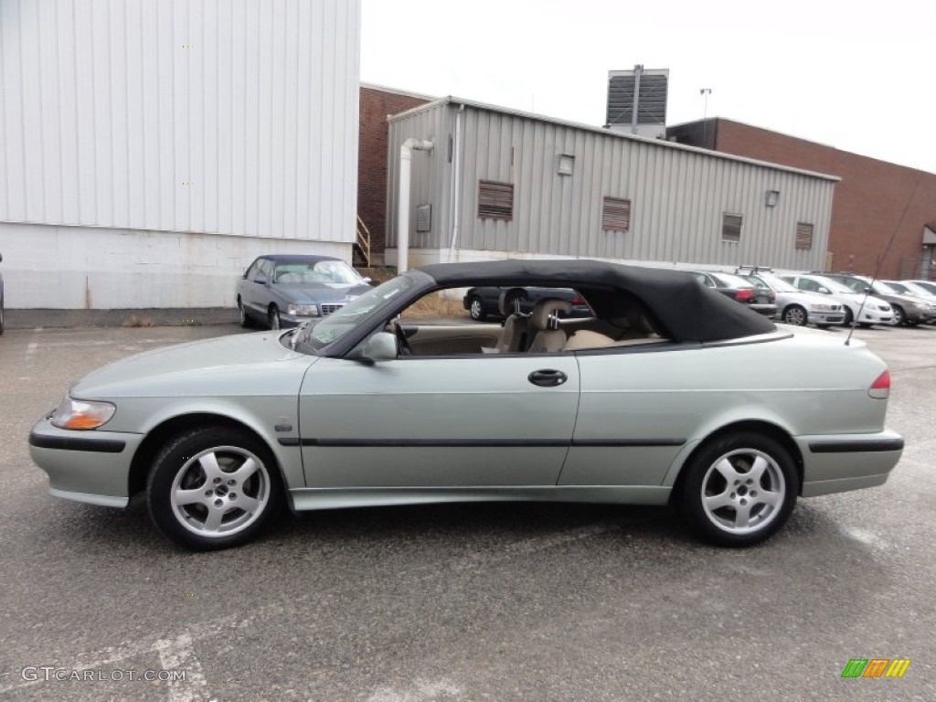 2000 9-3 SE Convertible - Sun Green Metallic / Warm Beige photo #49