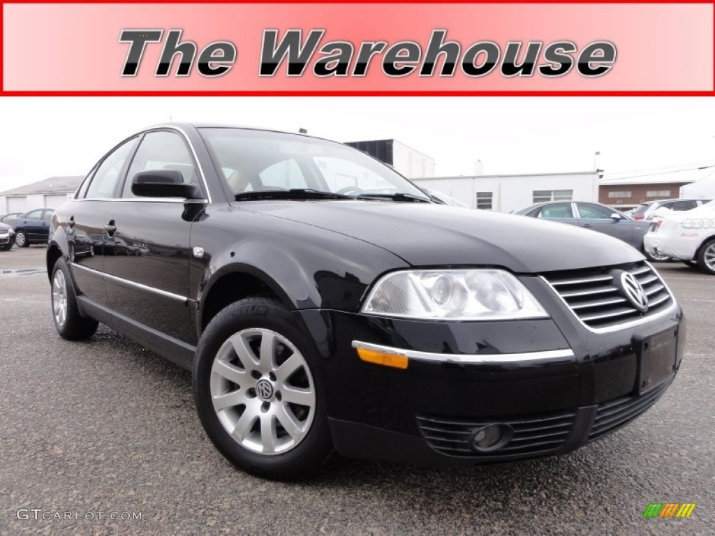 2002 Passat GLS Sedan - Black / Grey photo #1