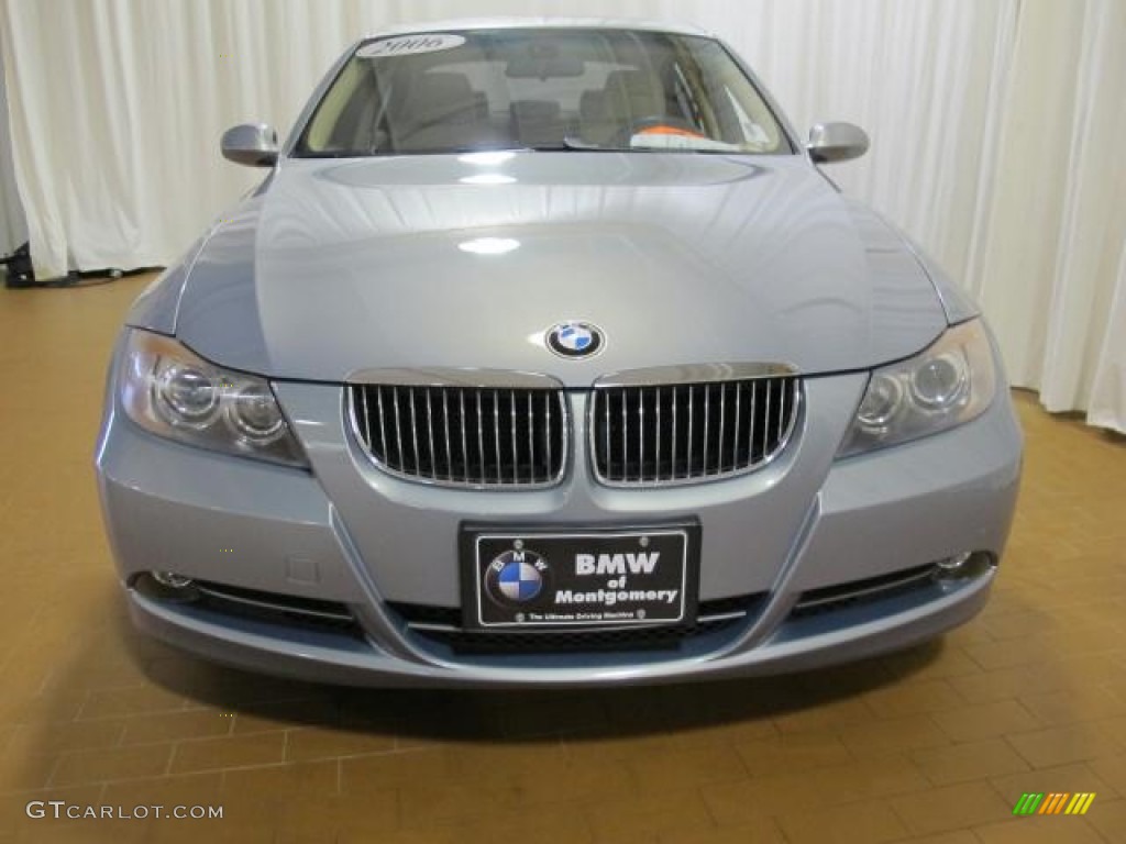 2006 3 Series 330i Sedan - Quartz Blue Metallic / Beige photo #3