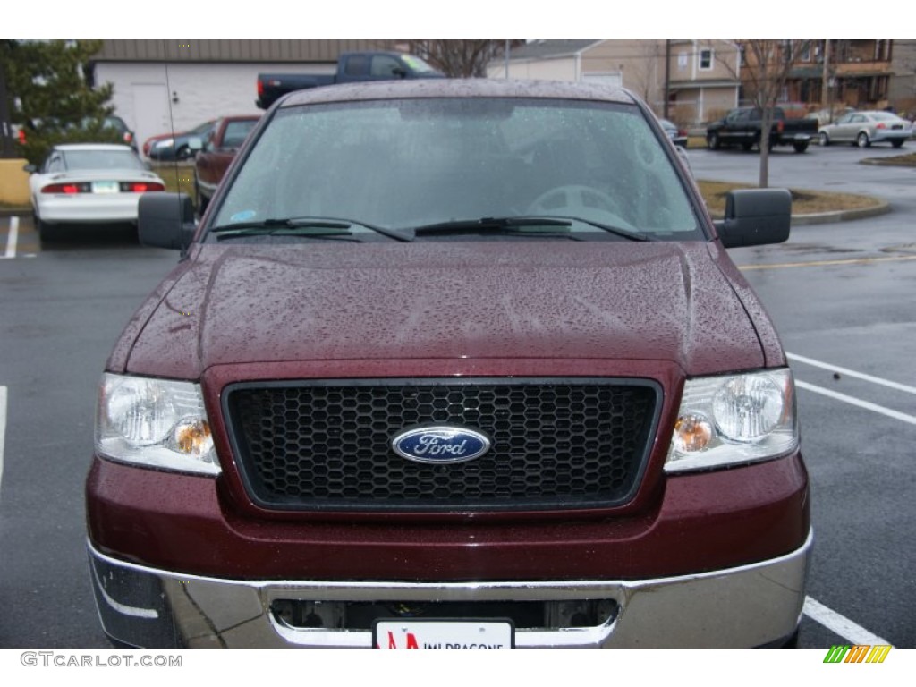 2006 F150 XLT SuperCab 4x4 - Dark Toreador Red Metallic / Medium/Dark Flint photo #2
