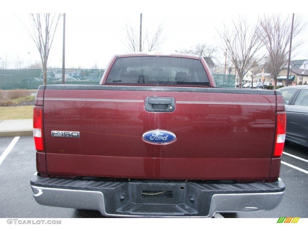 2006 F150 XLT SuperCab 4x4 - Dark Toreador Red Metallic / Medium/Dark Flint photo #5