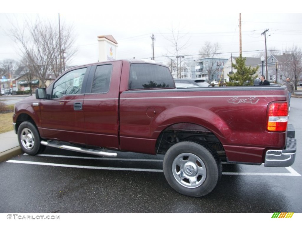 2006 F150 XLT SuperCab 4x4 - Dark Toreador Red Metallic / Medium/Dark Flint photo #6