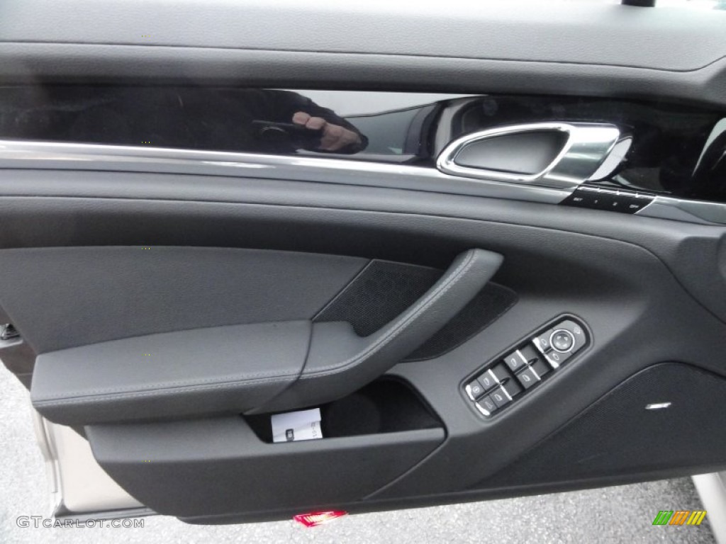 2012 Porsche Panamera 4 Black Door Panel Photo #61743604
