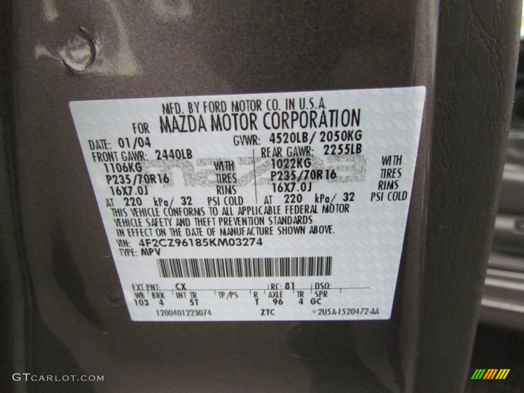 2005 Mazda Tribute s 4WD Parts Photos