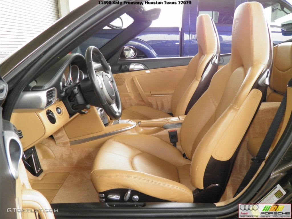 2008 911 Turbo Cabriolet - Macadamia Metallic / Black/Sand Beige photo #7