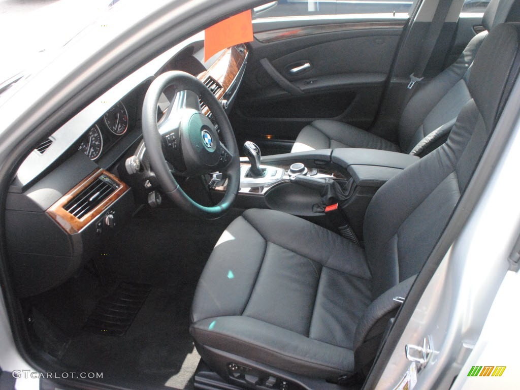 Black Interior 2008 BMW 5 Series 550i Sedan Photo #61745140