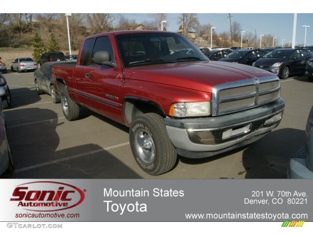 1998 Ram 1500 ST Extended Cab 4x4 - Radiant Fire Pearl / Gray photo #1