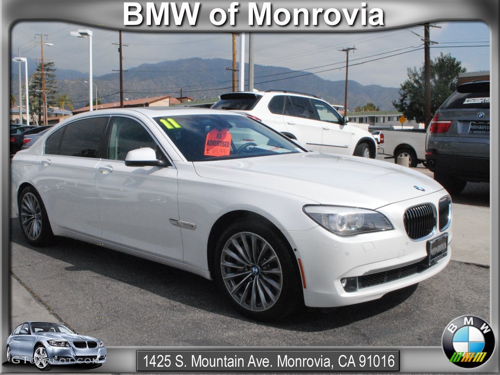 2011 7 Series 740Li Sedan - Mineral White Metallic / Black photo #1