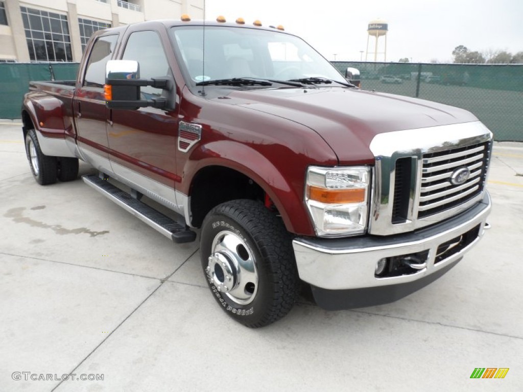 Royal Red Metallic 2010 Ford F350 Super Duty Lariat Crew Cab 4x4 Dually Exterior Photo #61747359