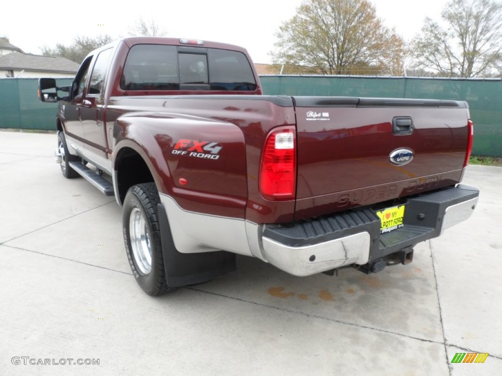 2010 F350 Super Duty Lariat Crew Cab 4x4 Dually - Royal Red Metallic / Medium Stone photo #5