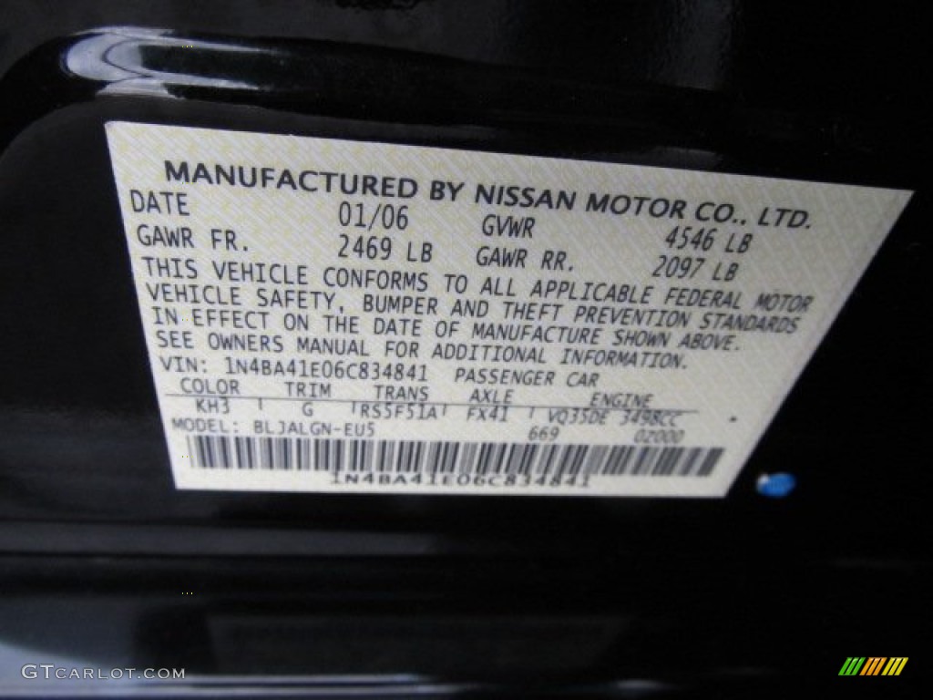 2006 Nissan Maxima 3.5 SL KH3 Photo #61749368