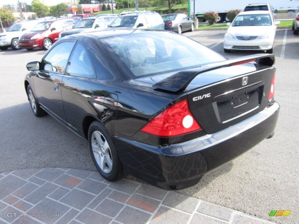 2005 Civic EX Coupe - Nighthawk Black Pearl / Black photo #5