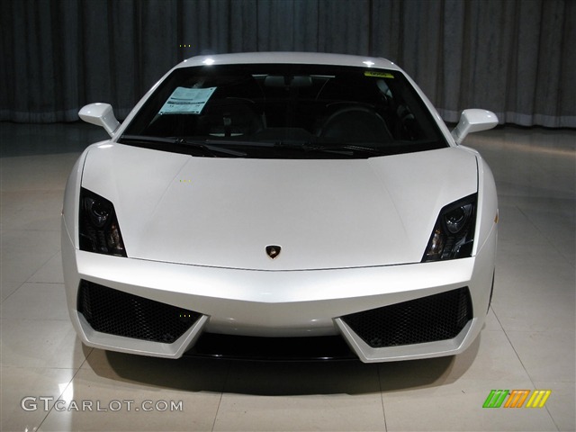 2009 Gallardo LP560-4 Coupe E-Gear - Pearl White / Black photo #4