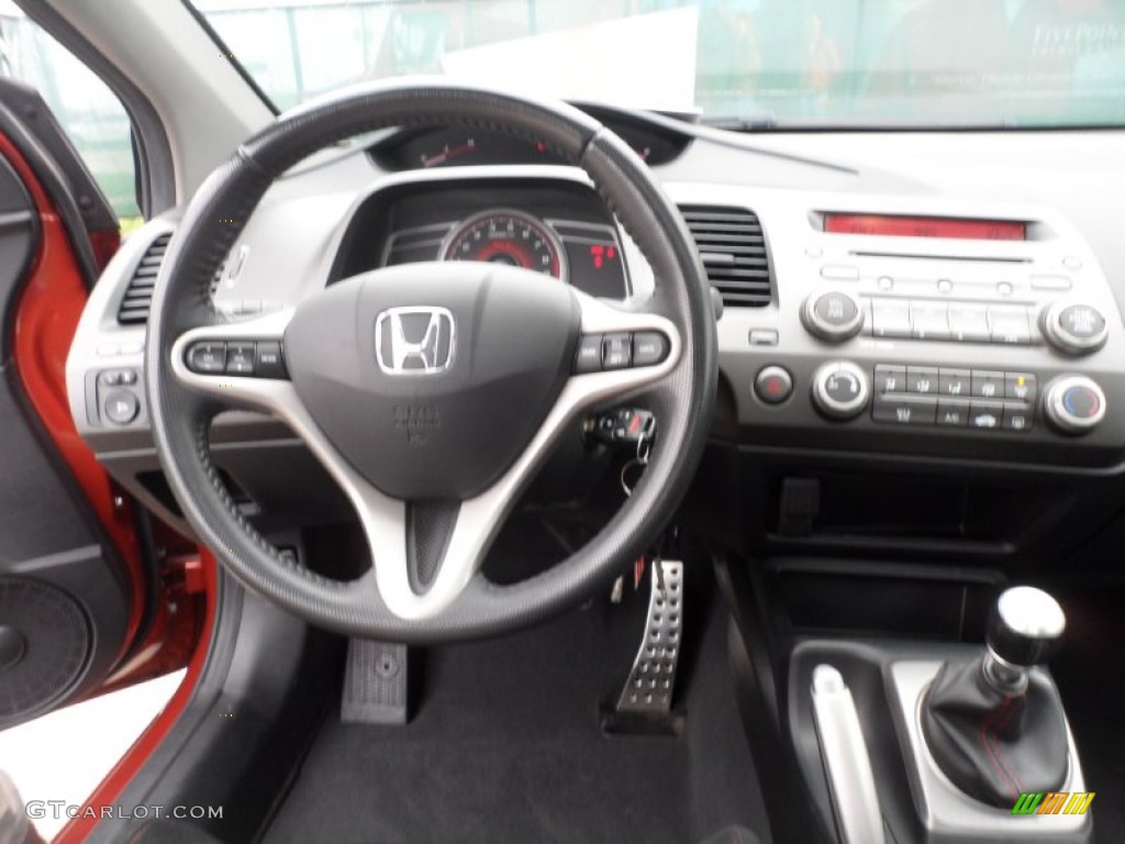 2009 Honda Civic Si Coupe Black Dashboard Photo #61750620