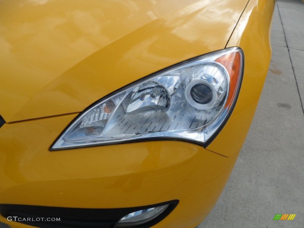 2012 Genesis Coupe 3.8 R-Spec - Interlagos Yellow / Black Leather/Red Cloth photo #9