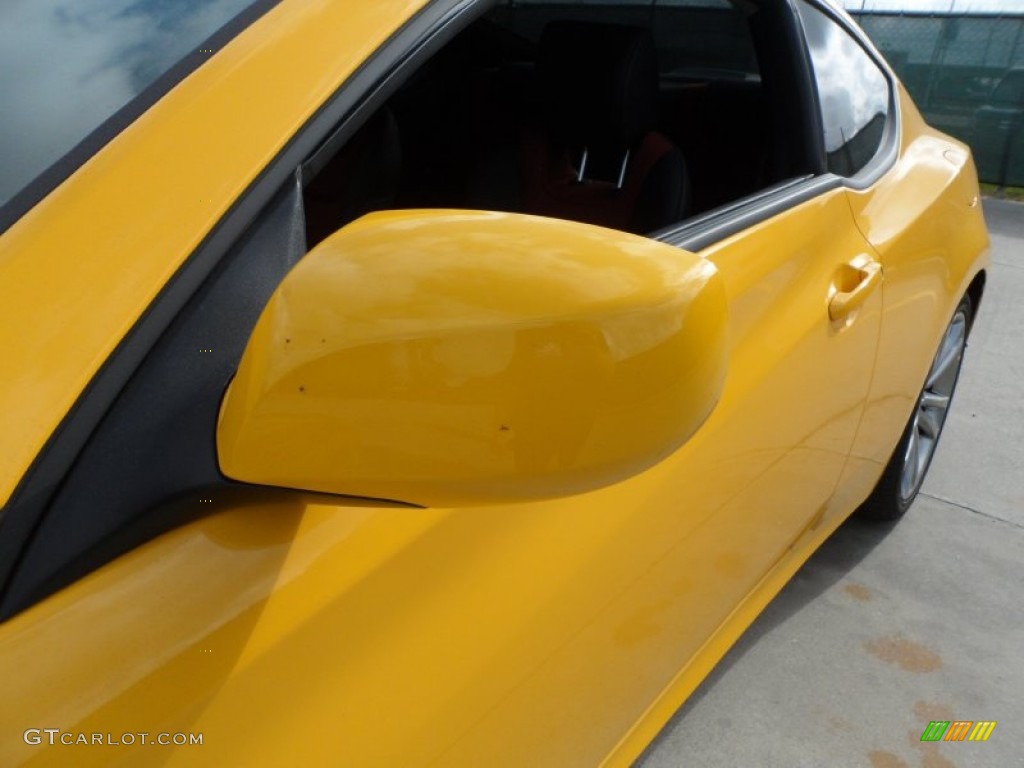 2012 Genesis Coupe 3.8 R-Spec - Interlagos Yellow / Black Leather/Red Cloth photo #12