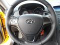 2012 Hyundai Genesis Coupe Black Leather/Red Cloth Interior Steering Wheel Photo