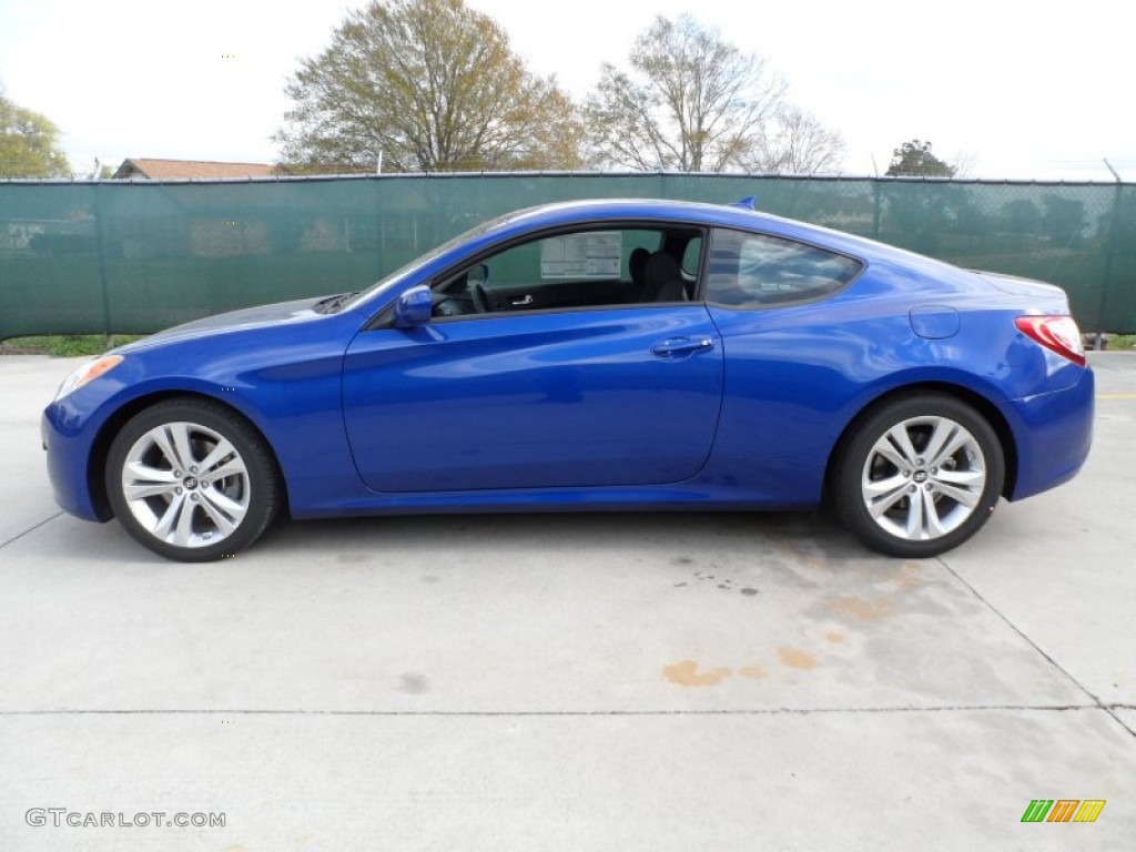 2012 Genesis Coupe 2.0T - Shoreline Drive Blue / Black Cloth photo #6