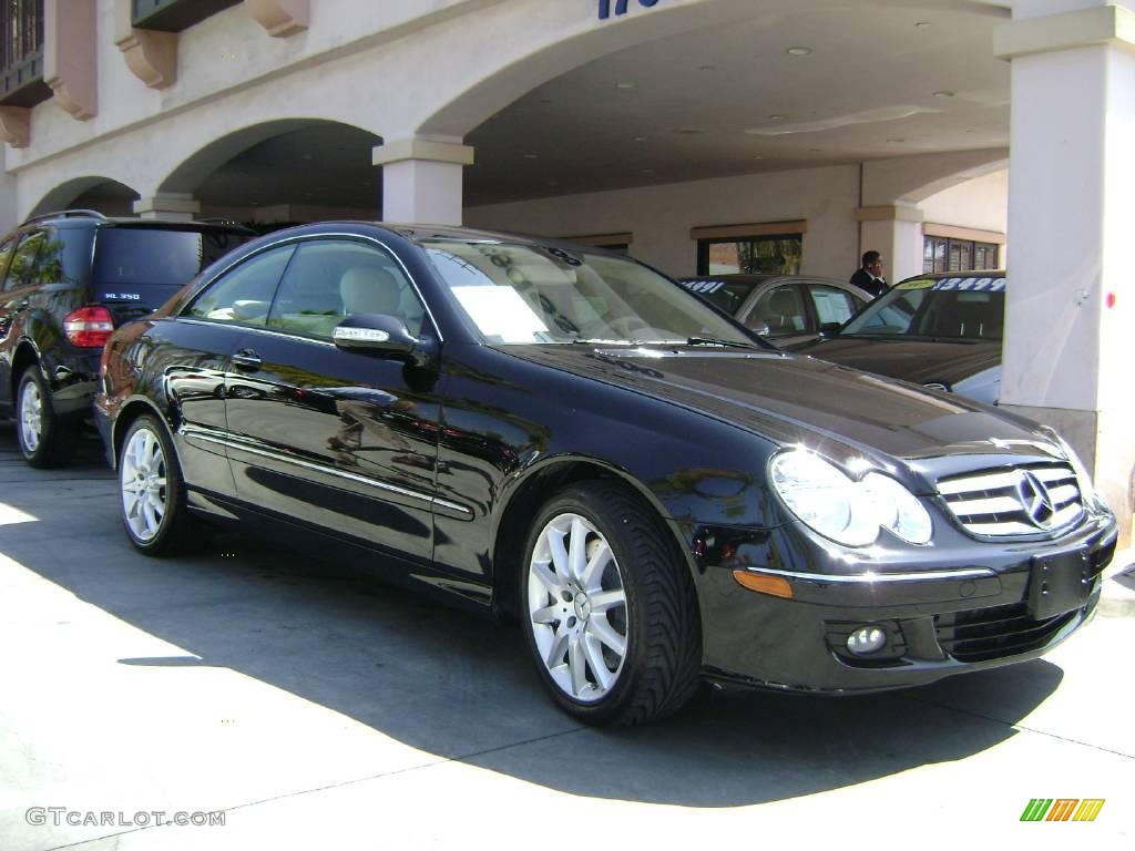 2007 CLK 350 Coupe - Black / Stone photo #1