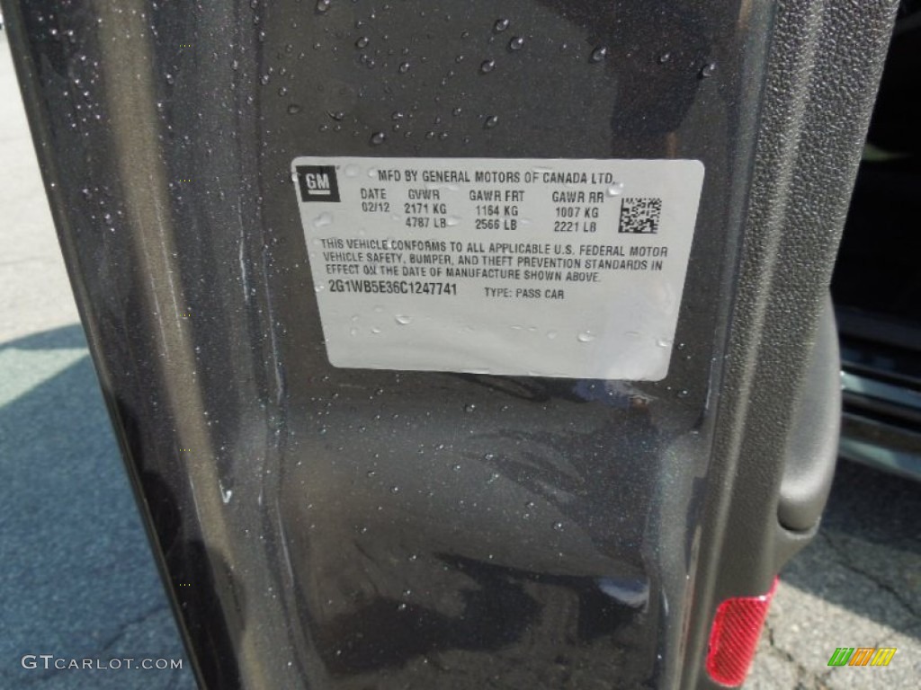 2012 Impala LT - Ashen Gray Metallic / Ebony photo #5