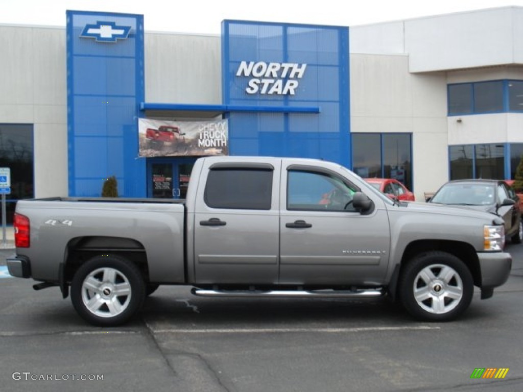 2008 Silverado 1500 LT Crew Cab 4x4 - Graystone Metallic / Ebony photo #8