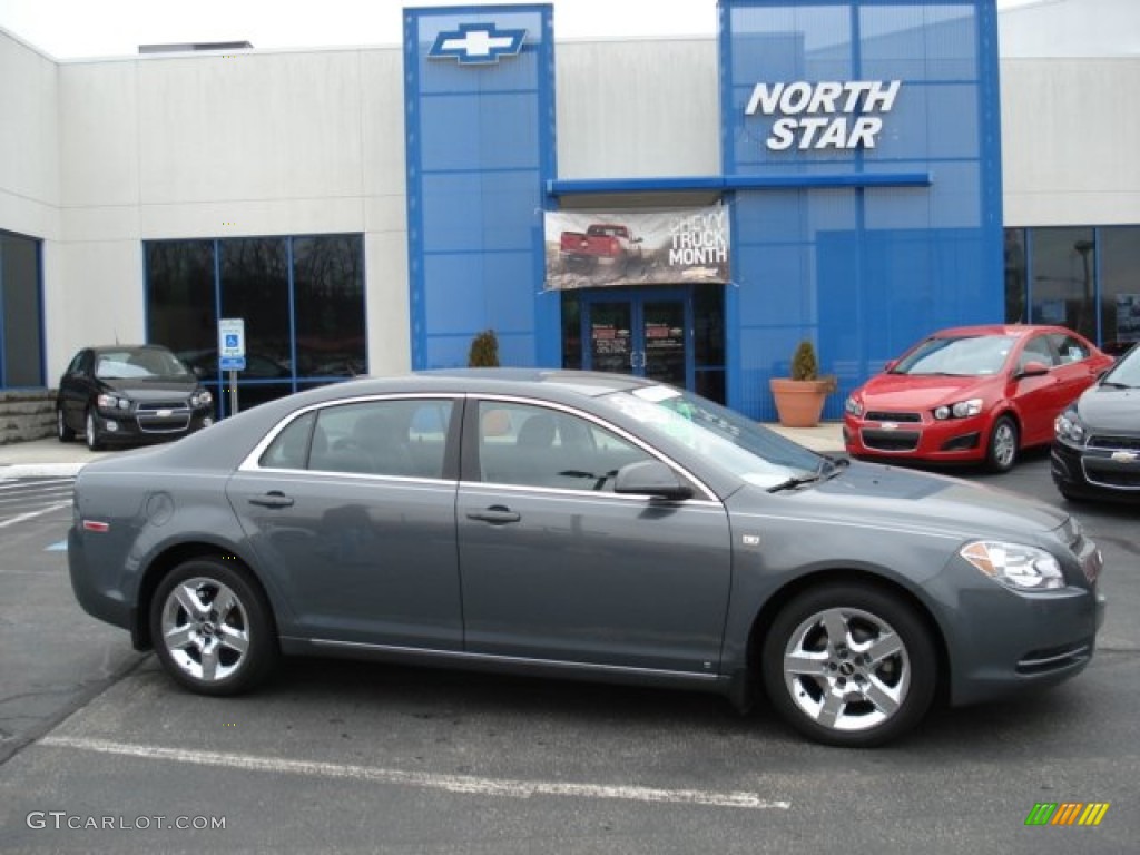 2008 Malibu LT Sedan - Dark Gray Metallic / Titanium Gray photo #1