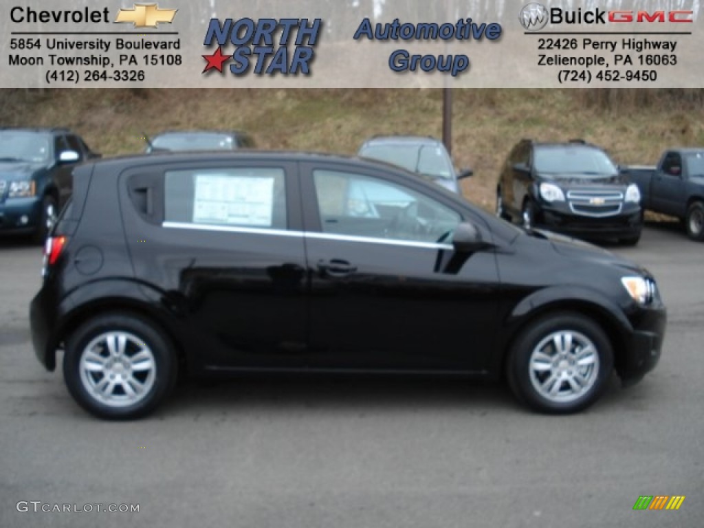 2012 Sonic LT Hatch - Black / Jet Black/Dark Titanium photo #1