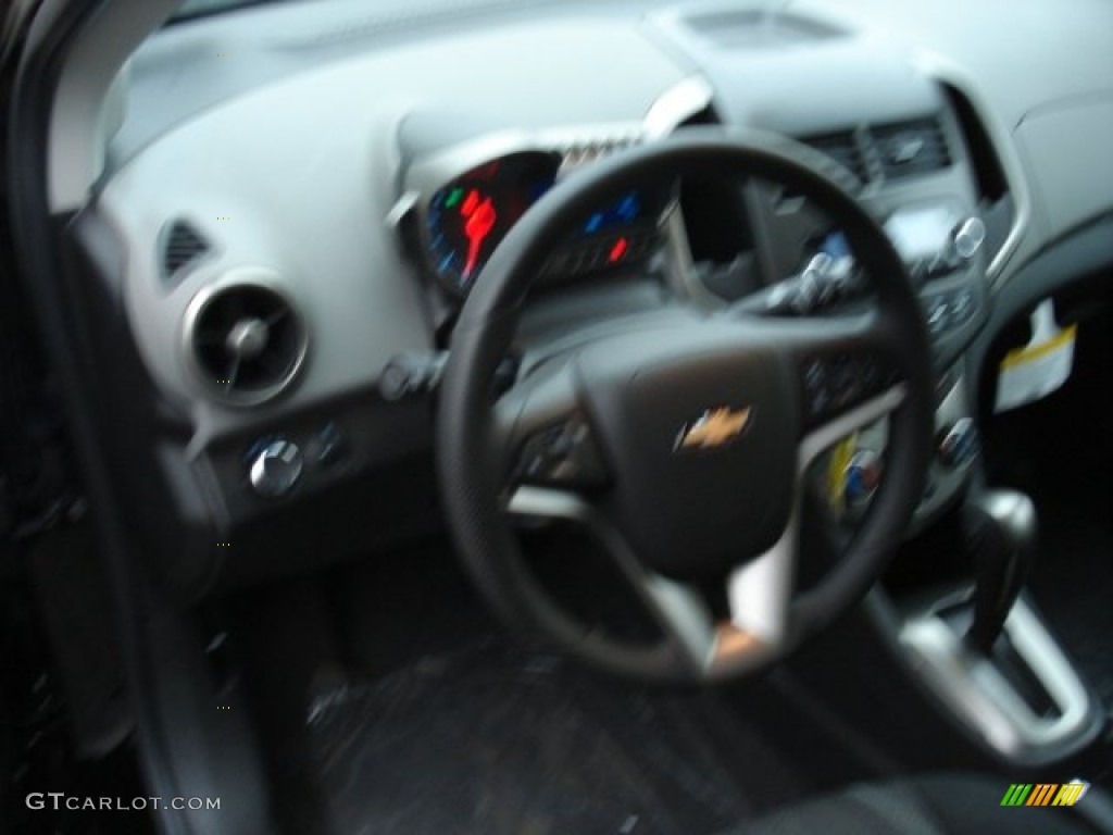 2012 Sonic LT Hatch - Black / Jet Black/Dark Titanium photo #10