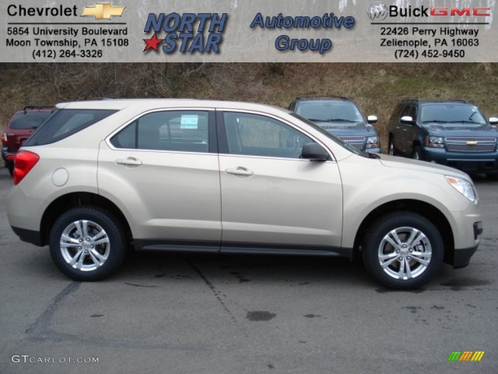 2012 Equinox LS - Gold Mist Metallic / Jet Black photo #1