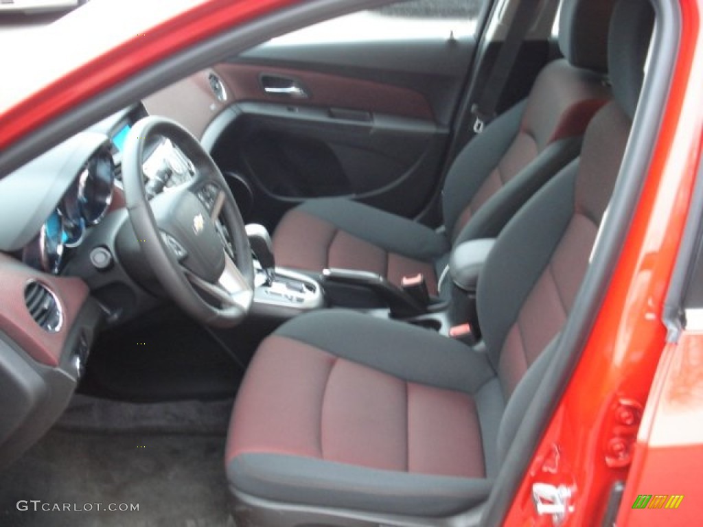 Jet Black/Sport Red Interior 2012 Chevrolet Cruze LT Photo #61759712