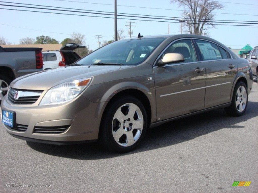 2008 Aura XE - Bronzed Pewter / Tan photo #2