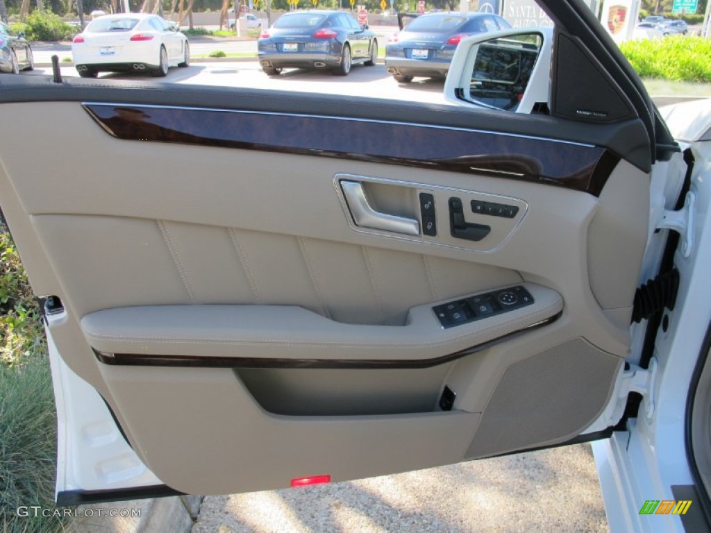 2012 Mercedes-Benz E 63 AMG Wagon Almond/Black Door Panel Photo #61763402