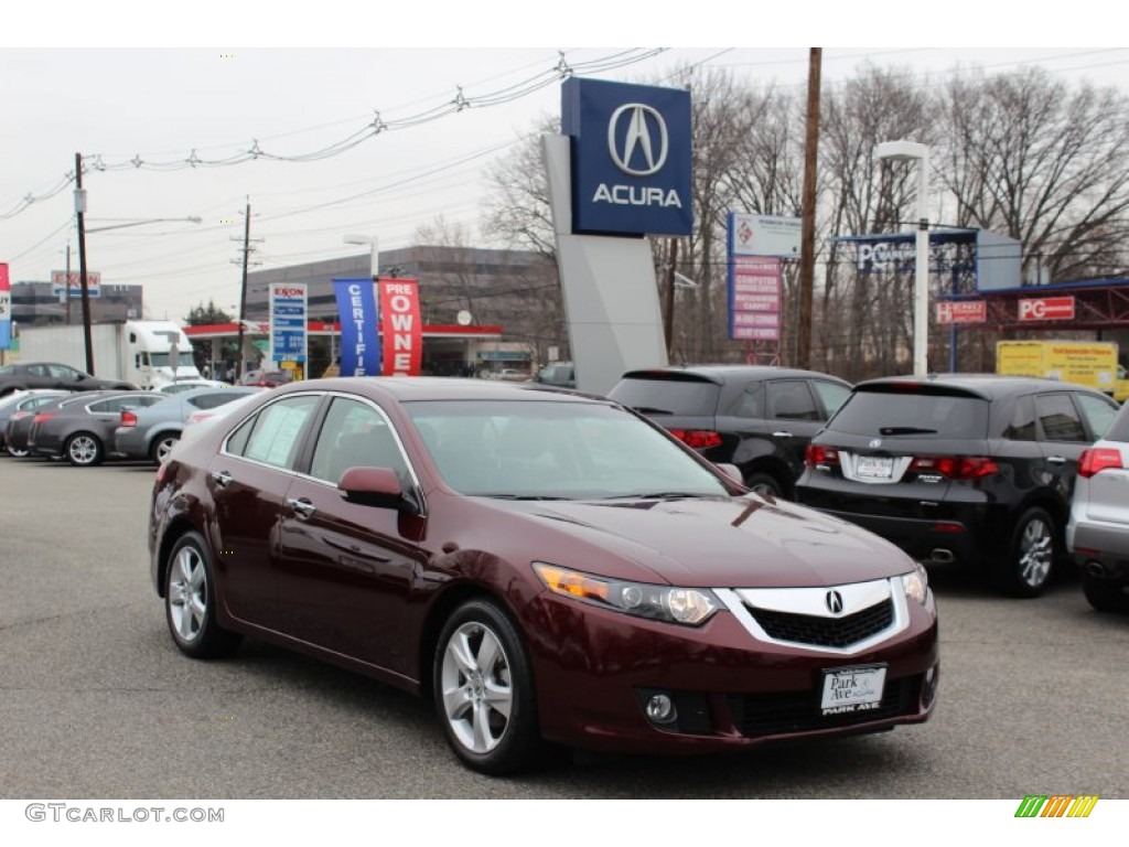 2009 TSX Sedan - Basque Red Pearl / Ebony photo #1