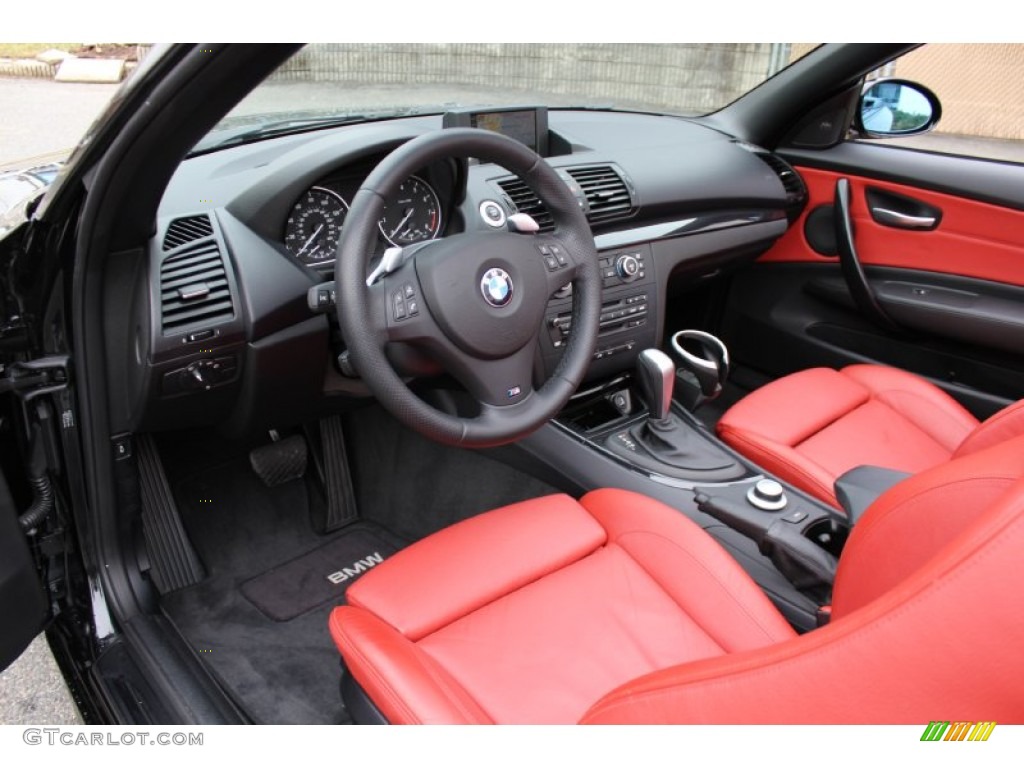 2008 1 Series 135i Convertible - Black Sapphire Metallic / Coral Red photo #10