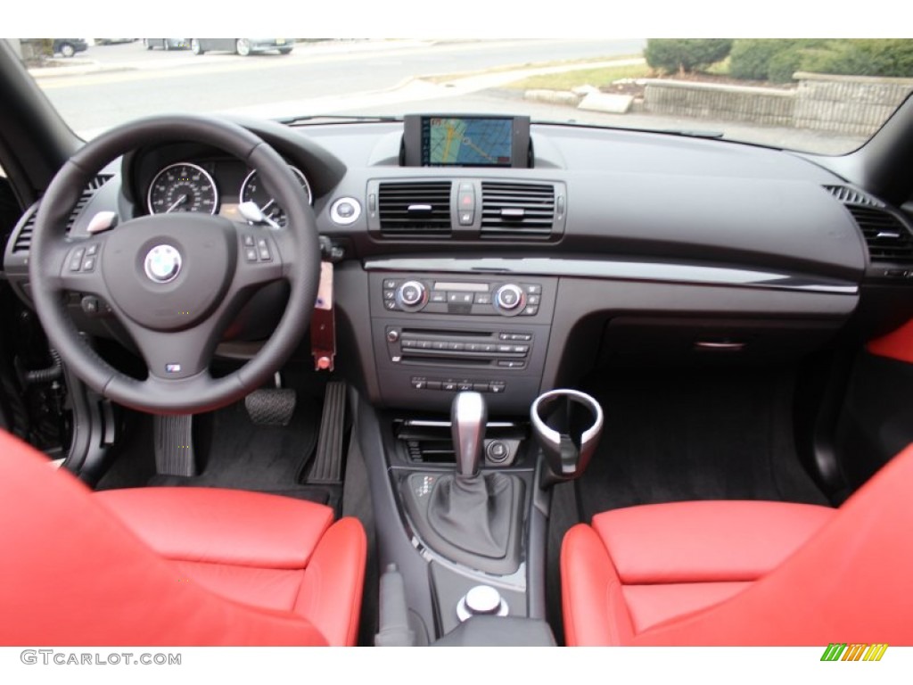 2008 1 Series 135i Convertible - Black Sapphire Metallic / Coral Red photo #13