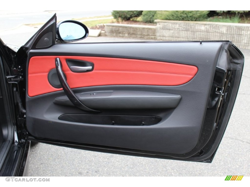 2008 1 Series 135i Convertible - Black Sapphire Metallic / Coral Red photo #22
