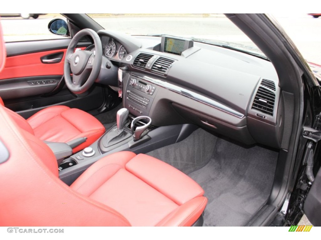 2008 1 Series 135i Convertible - Black Sapphire Metallic / Coral Red photo #24