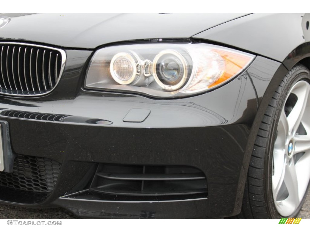 2008 1 Series 135i Convertible - Black Sapphire Metallic / Coral Red photo #28