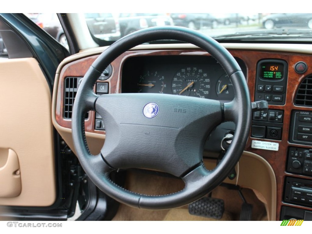 1995 Saab 9000 CSE Turbo Beige Steering Wheel Photo #61766708