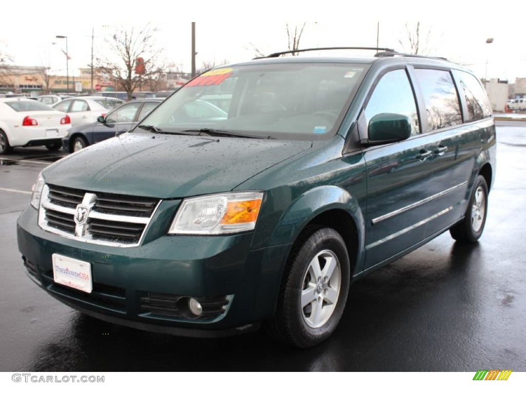 2009 Grand Caravan SXT - Melbourne Green Pearl / Dark Slate Gray/Light Shale photo #1