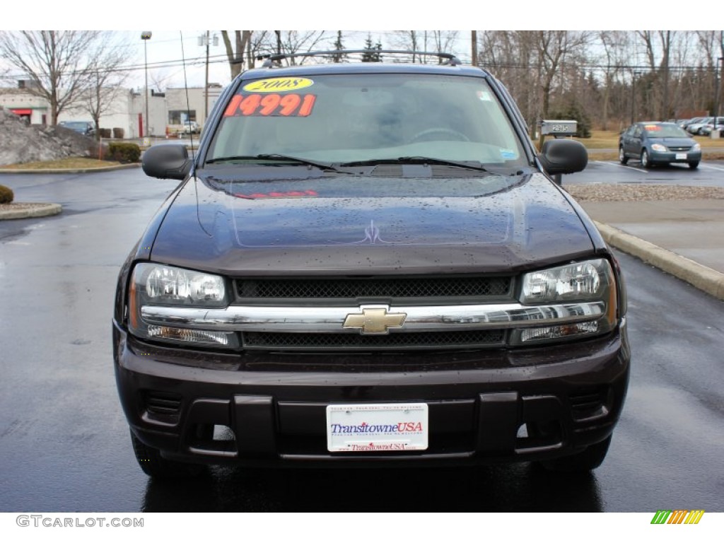 2008 TrailBlazer LS 4x4 - Dark Cherry Metallic / Light Gray photo #17