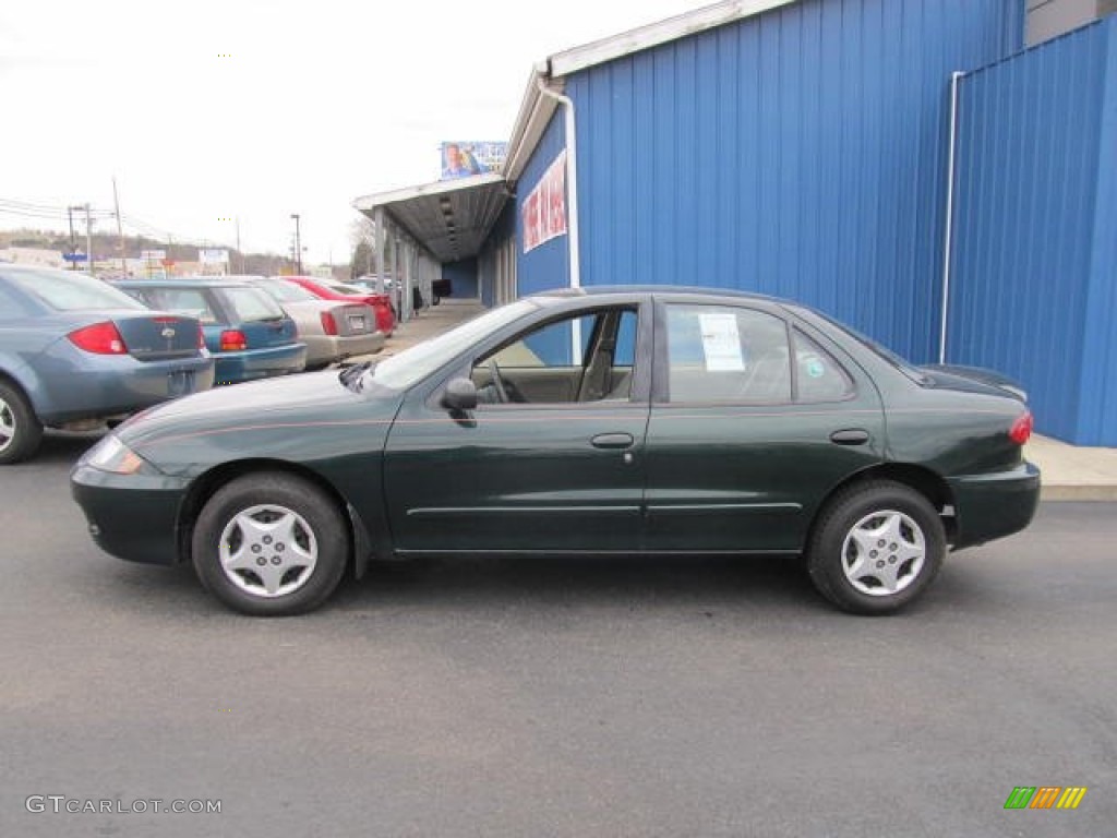 2003 Cavalier Sedan - Dark Green Metallic / Neutral Beige photo #2