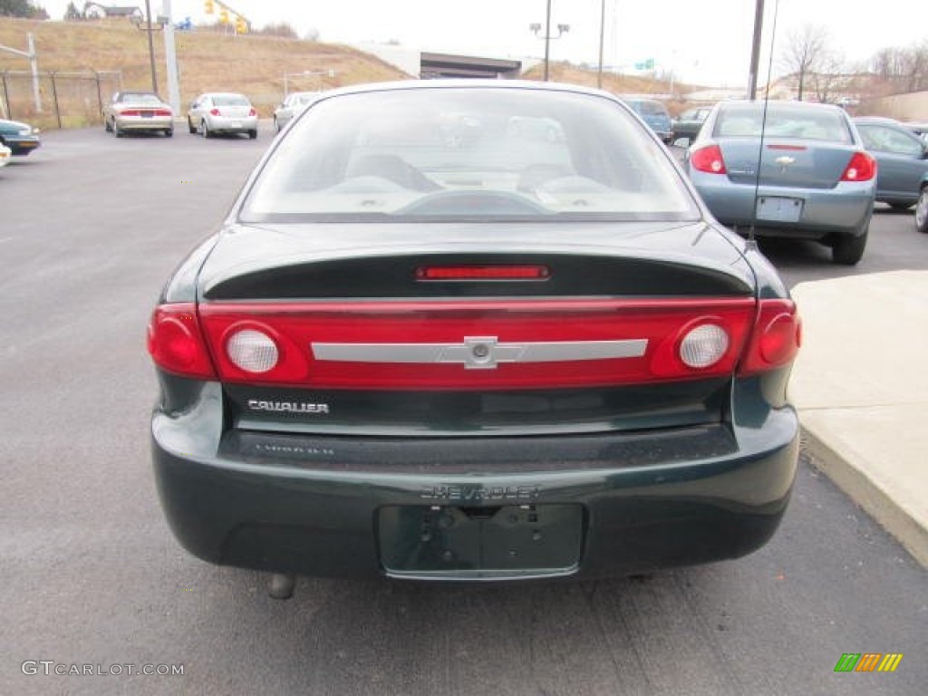 2003 Cavalier Sedan - Dark Green Metallic / Neutral Beige photo #3