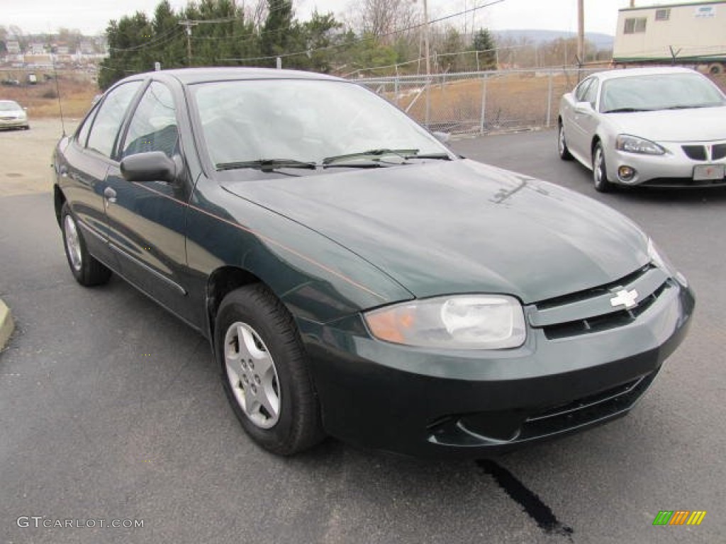2003 Cavalier Sedan - Dark Green Metallic / Neutral Beige photo #5