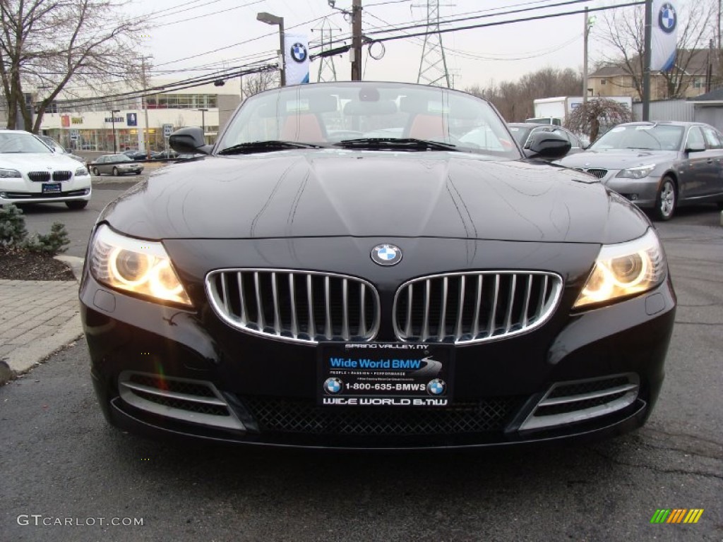 2009 Z4 sDrive35i Roadster - Black Sapphire Metallic / Coral Red Kansas Leather photo #2