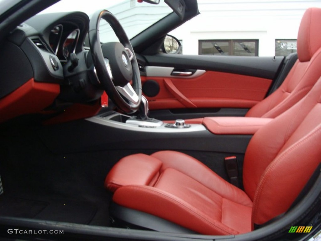 2009 Z4 sDrive35i Roadster - Black Sapphire Metallic / Coral Red Kansas Leather photo #8